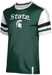 ProSphere Michigan State Spartans Youth Green Old School Short Sleeve T-Shirt
