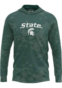 ProSphere Michigan State Spartans Mens Green Disrupter Long Sleeve Hoodie