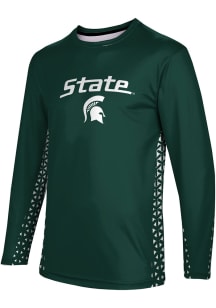 ProSphere Michigan State Spartans Green Geometric Long Sleeve T Shirt