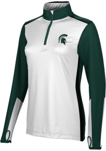 ProSphere Michigan State Spartans Womens Green Counter 1/4 Zip Pullover