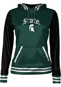 ProSphere Michigan State Spartans Womens Green Letterman Hooded Sweatshirt