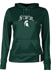 ProSphere Michigan State Spartans Womens Green Solid Hooded Sweatshirt