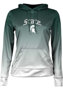 ProSphere Michigan State Spartans Womens Green Zoom Hooded Sweatshirt