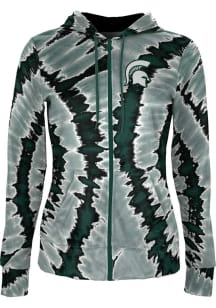 ProSphere Michigan State Spartans Womens Green Tie Dye Light Weight Jacket