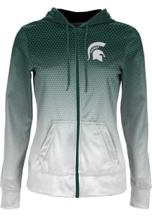 ProSphere Michigan State Spartans Womens Green Zoom Light Weight Jacket