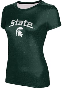 ProSphere Michigan State Spartans Womens Green Heather Short Sleeve T-Shirt