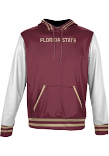 ProSphere Florida State Seminoles Mens Red Letterman Long Sleeve Hoodie