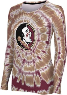 ProSphere Florida State Seminoles Womens Red Tie Dye LS Tee