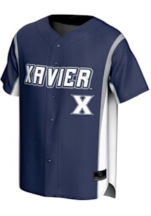 ProSphere Xavier Musketeers Mens Blue Rival Baseball Jersey