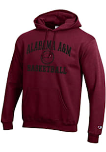 Champion Alabama A&M Bulldogs Mens Maroon Basketball Powerblend Long Sleeve Hoodie
