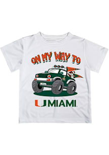 Vive La Fete Miami Hurricanes Toddler White On My Way Short Sleeve T-Shirt