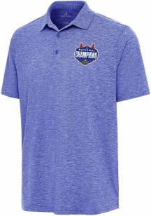 Antigua Florida Gators Mens Blue 2025 Mens Basketball National Champions Par 3 Short Sleeve Polo