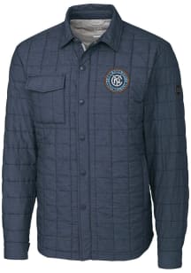 Cutter and Buck New York City FC Mens Grey Rainier PrimaLoft Quilted Big and Tall Lined Jacket