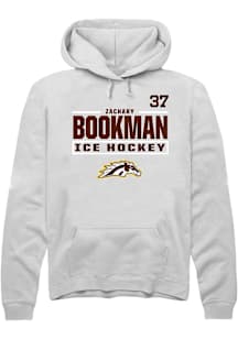 Zachary Bookman Western Michigan Broncos Mens White NIL Stacked Box Player Hood