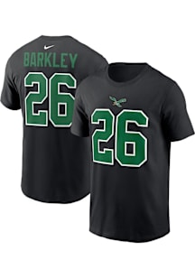 Saquon Barkley Philadelphia Eagles Black Carbon Short Sleeve Player T Shirt