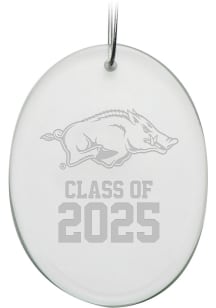 Arkansas Razorbacks Campus Crystal Class of 2025 Oval Ornament - White