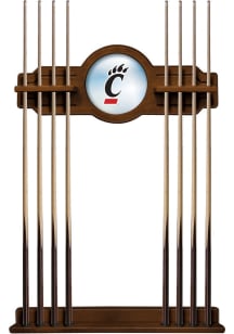 Brown Cincinnati Bearcats Solid Wood Cue Rack Pool Cue
