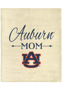 Auburn Tigers Mom Silk Touch Fleece Blanket - White