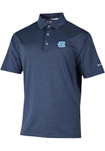 Columbia North Carolina Tar Heels Mens Navy Blue Sand Tee Short Sleeve Polo