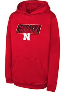 Nebraska Cornhuskers Youth Red Extra Point Long Sleeve Hoodie