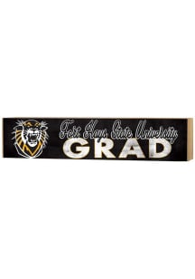 KH Sports Fan Fort Hays State Tigers Grad graduation graphic Sign - Black