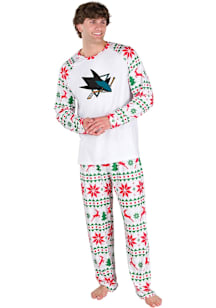 Concepts Sport San Jose Sharks Mens White Holiday Tidings Sleep Pants