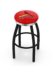 St Louis Cardinals Chrome Seat Pub Stool - Black