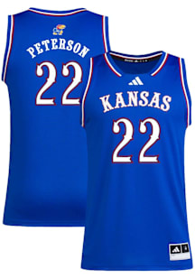 Darryn Peterson  Adidas Kansas Jayhawks Blue NIL Name And Number Jersey