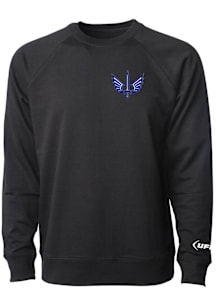 St Louis Battlehawks Womens Black EMBROIDERED CREW Crew Sweatshirt