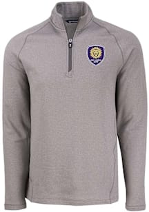 Cutter and Buck Orlando City SC Mens Graphite Pehastin Long Sleeve Qtr Zip Pullover