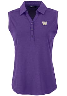 Cutter and Buck Washington Huskies Womens Purple Forge Eco Polo Shirt