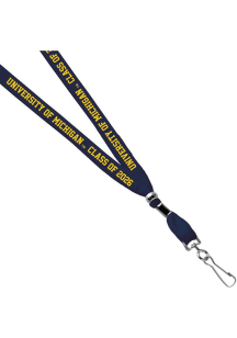 Navy Blue Jardine Michigan Wolverines 3/8 Class of 2026 Sublimated Lanyard