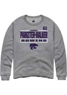 Sienna Pargiter-Walker Rally Mens Graphite K-State Wildcats NIL Stacked Box Player Crew