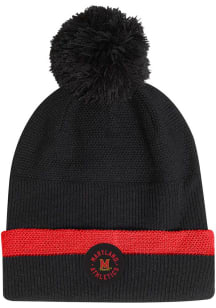 Maryland Terrapins Under Armour Sideline Drive Pom Beanie Mens Knit Hat - Black