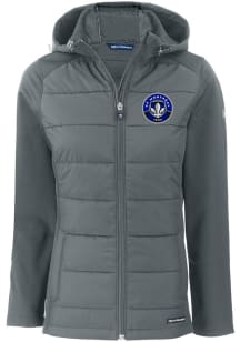 Cutter and Buck Montreal Impact Womens Graphite Evoke Hood Heavy Weight Jacket