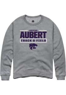 Ludivine Aubert Rally Mens Graphite K-State Wildcats NIL Stacked Box Player Crew