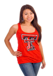 Texas Tech Red Raiders Juniors Red Pocket Burn Tank Top