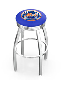 New York Mets 3 Ring Chrome Seat Pub Stool - Silver