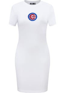 Pro Standard Chicago Cubs Womens White Classic Short Sleeve Dress