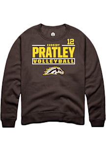 Cassidy Pratley Western Michigan Broncos Mens Brown NIL Stacked Box Player Crew
