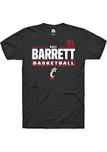 Kali Barrett Cincinnati Bearcats Black NIL Stacked Box Short Sleeve Player T Shirt