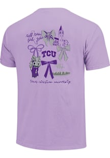 TCU Horned Frogs Womens Lavender Coquette Campus Short Sleeve T-Shirt