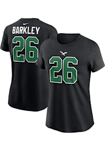 Saquon Barkley Philadelphia Eagles Womens Black Player Player T-Shirt