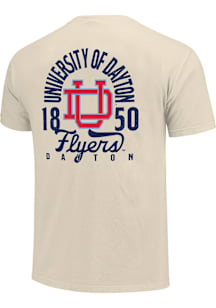 Dayton Flyers Ivory Mascot Overlay Short Sleeve T Shirt