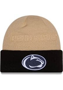 New Era Penn State Nittany Lions Brown DL Embossed Cuff Mens Knit Hat