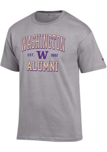 Washington Huskies Grey Champion Est Alumni Jersey Short Sleeve T Shirt