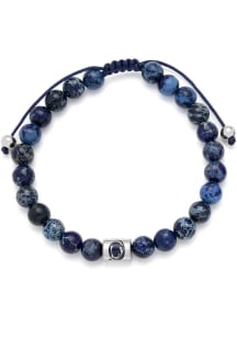 Stainless Steel Beaded Penn State Nittany Lions Mens Bracelet - Navy Blue