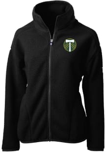 Cutter and Buck Portland Timbers Womens Black Cascade Sherpa Light Weight Jacket