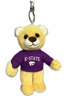Purple K-State Wildcats 4.5inch Fluffy Bear Keychain