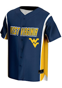 ProSphere West Virginia Mountaineers Mens Navy Blue Rival Baseball Jersey